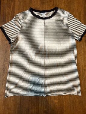 next Black and White Striped Crewneck Tee